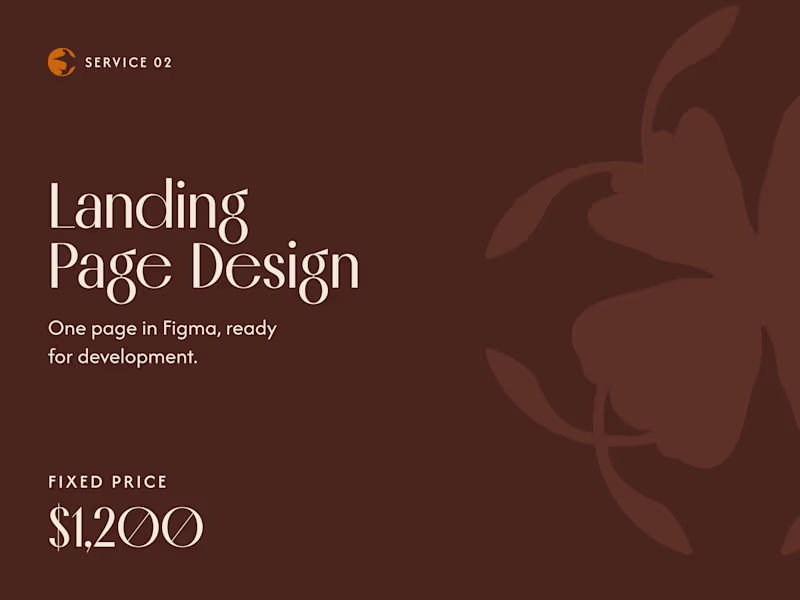 Cover image for Landing Page Design, Ready for Development
