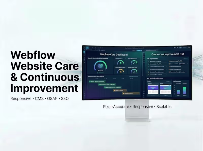 Cover image for Webflow Website Care & Continuous Improvement