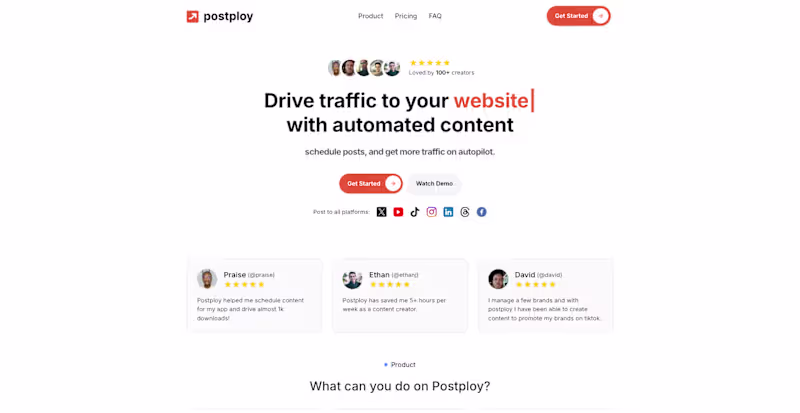 Cover image for Development of Postploy - A Content Automation Platform