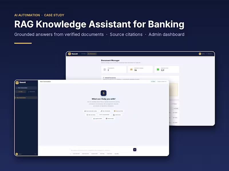 Cover image for FinanceAI: RAG Chatbot for Banking