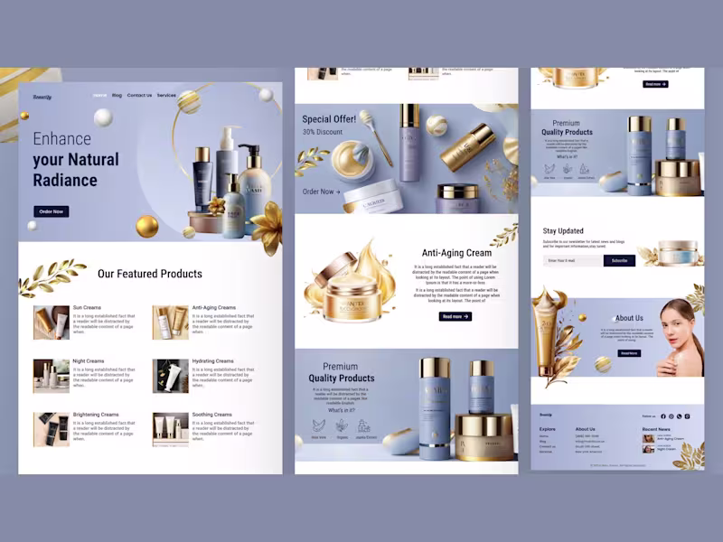 Cover image for Beauty Product Website Design
I designed