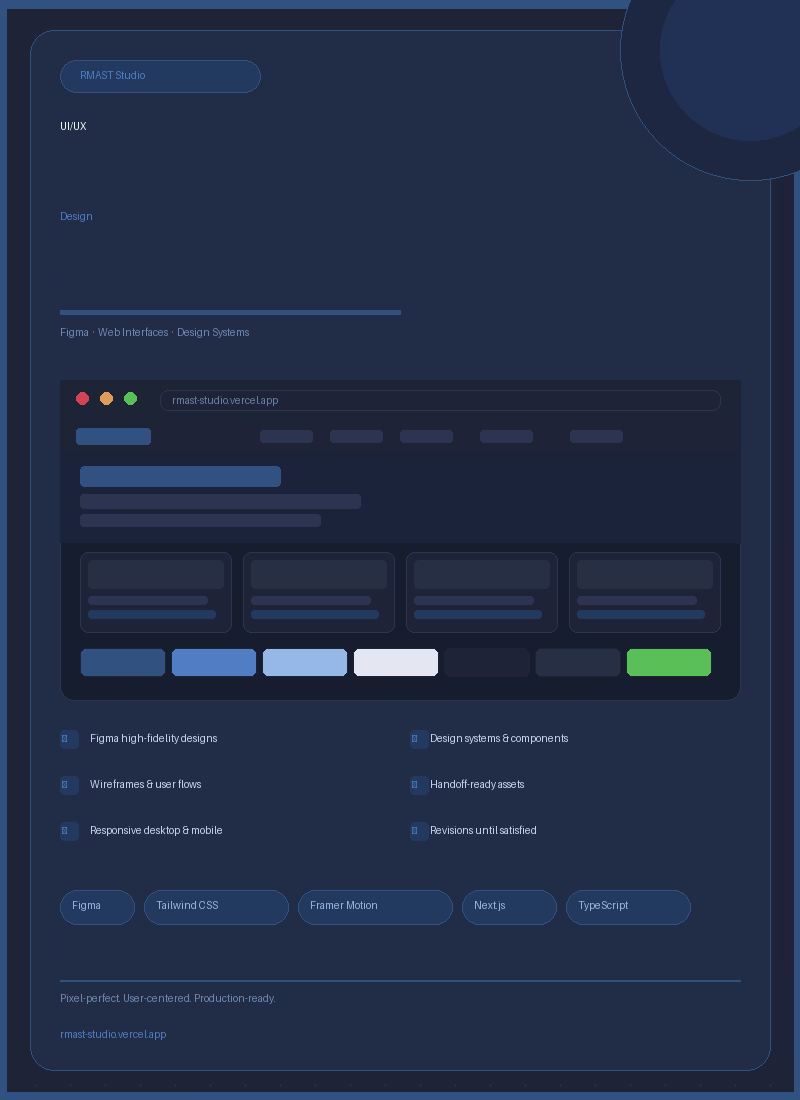 Cover image for UI/UX Design — Figma & Web Interfaces
