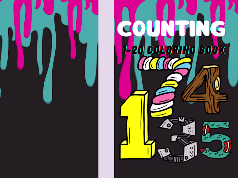 Cover image for Counting: 1-20 Coloring Book: Camacho, Andrea: 9798820403842: A…