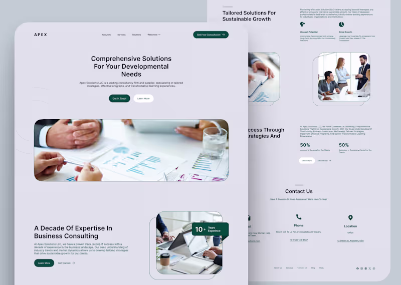 Cover image for Clean Modern Website Redesign for Consulting Firm