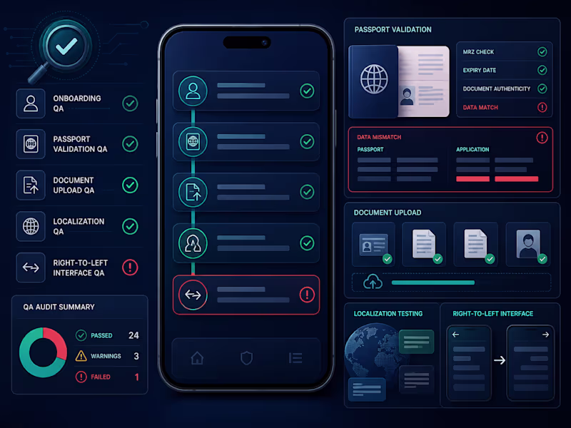 Cover image for Android QA Audit — Visa App Validation, Localization & UX