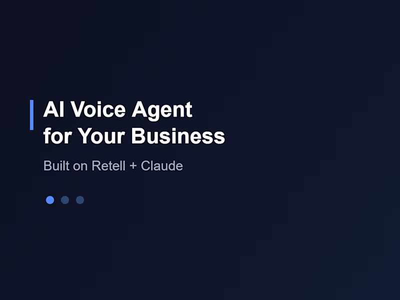 Cover image for AI Voice Agent for Your Business, Built on Retell + Claude