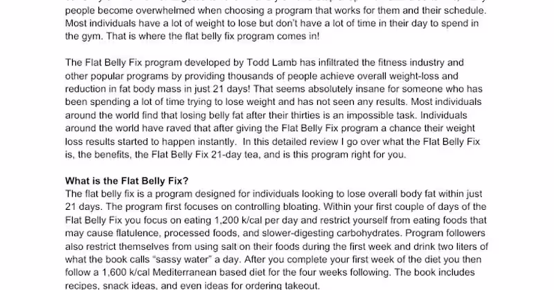 Cover image for Flat Belly Fix Tea Product Copywriting