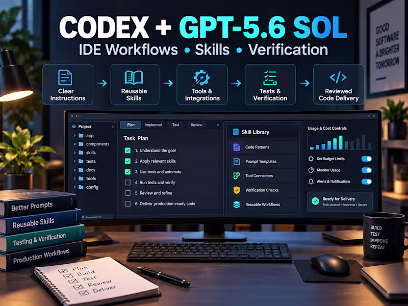 Cover image for Codex and GPT-5.6 Sol IDE Workflows with Reusable Skills