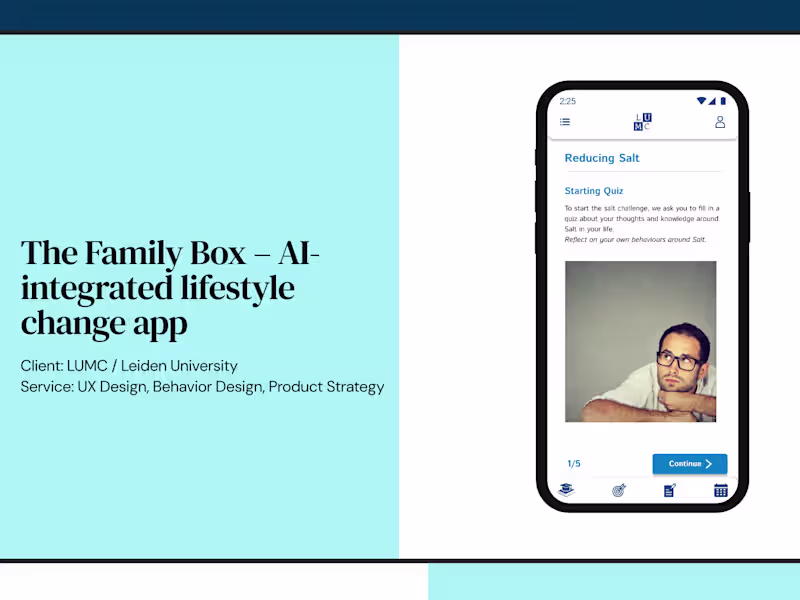 Cover image for The Family Box: an AI-integrated lifestyle change app Client...