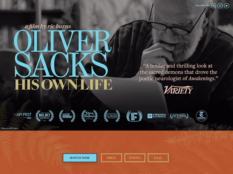 Cover image for Oliver Sacks - His Own