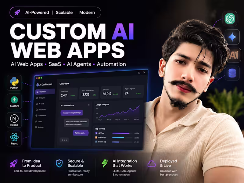 Cover image for Build a Custom AI Web App or SaaS