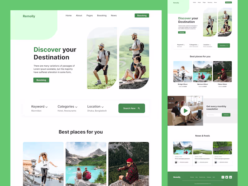 Cover image for Travel Agency Web UI Design