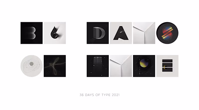 Cover image for 36 Days of Type on Behance