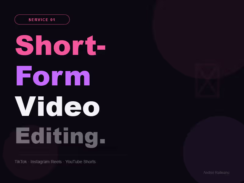 Cover image for Short-Form Video Editing for Social Media