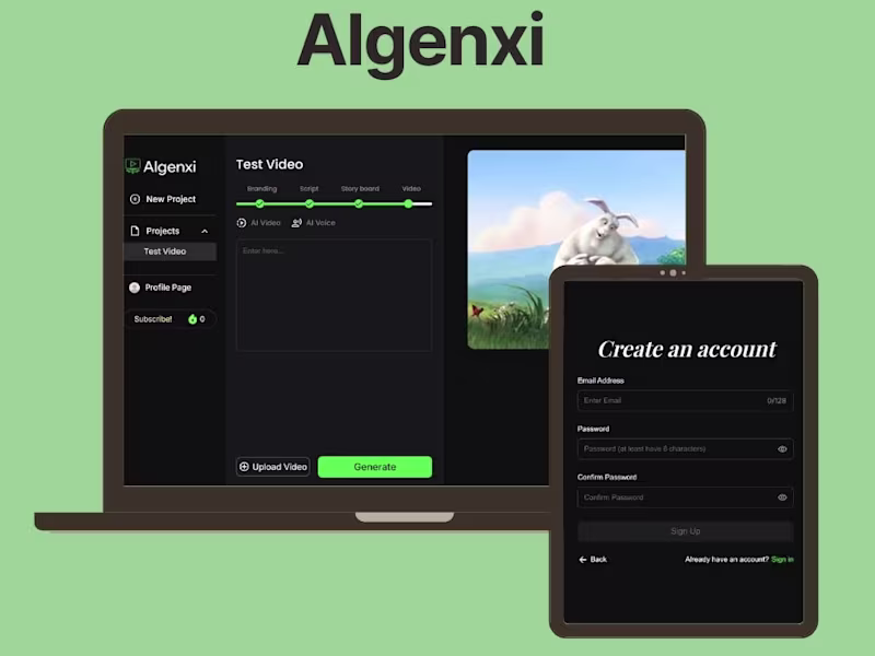 Cover image for UI/UX Design for Algenxi AI Platform