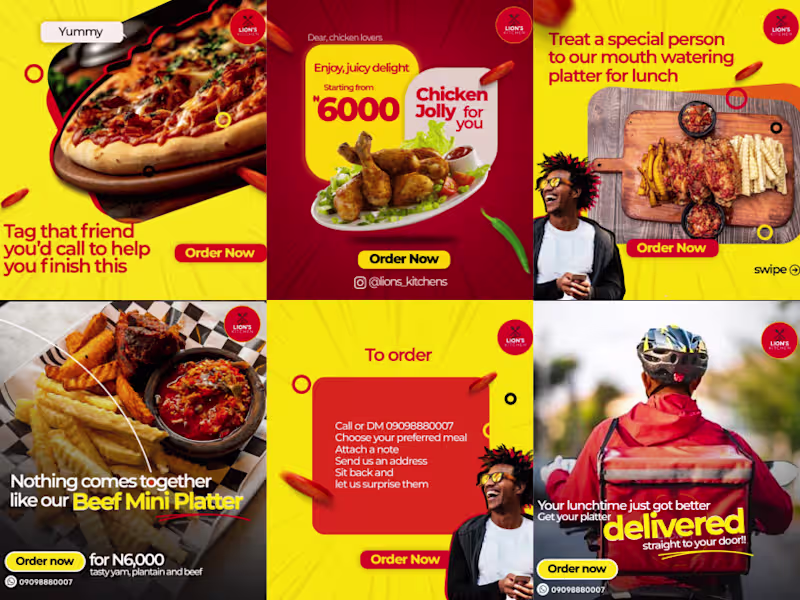 Cover image for Social Media Graphics: Online Visibility Boost - Lion's Kitchen