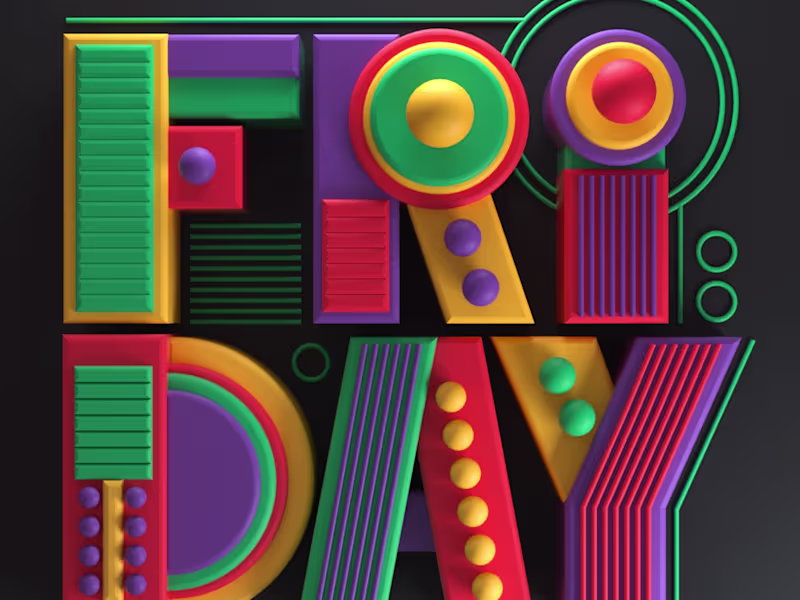 Cover image for 3D Type Illustrations | Personal project