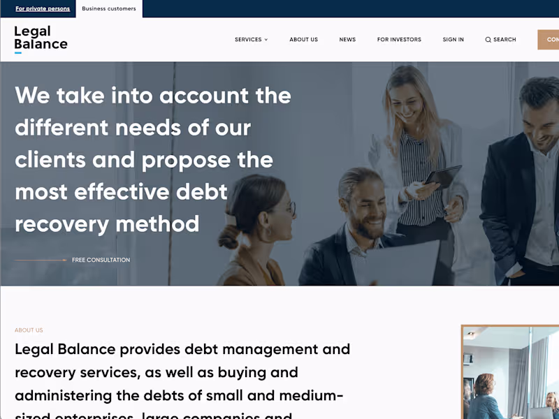 Cover image for Debt collection web based back-office