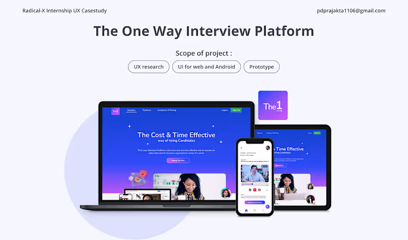 Cover image for The 1- One way Interview Platform :: Behance