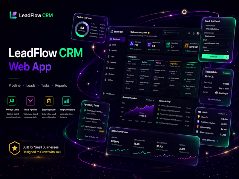 Cover image for LeadFlow CRM Web App is