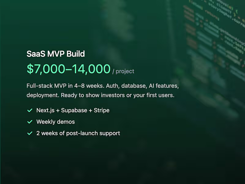 Cover image for SaaS MVP Build