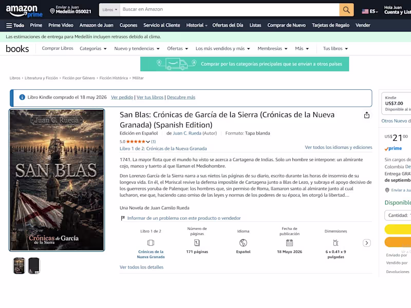 Cover image for Historical Diary of Cartagena's Defense