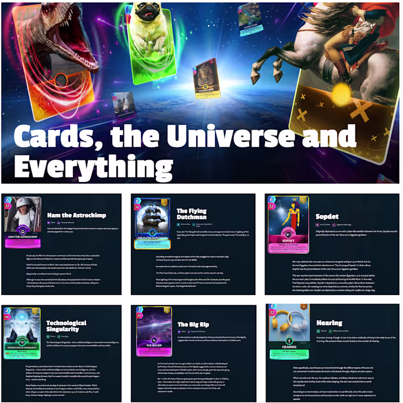 Cover image for Cards, the Universe and Everything