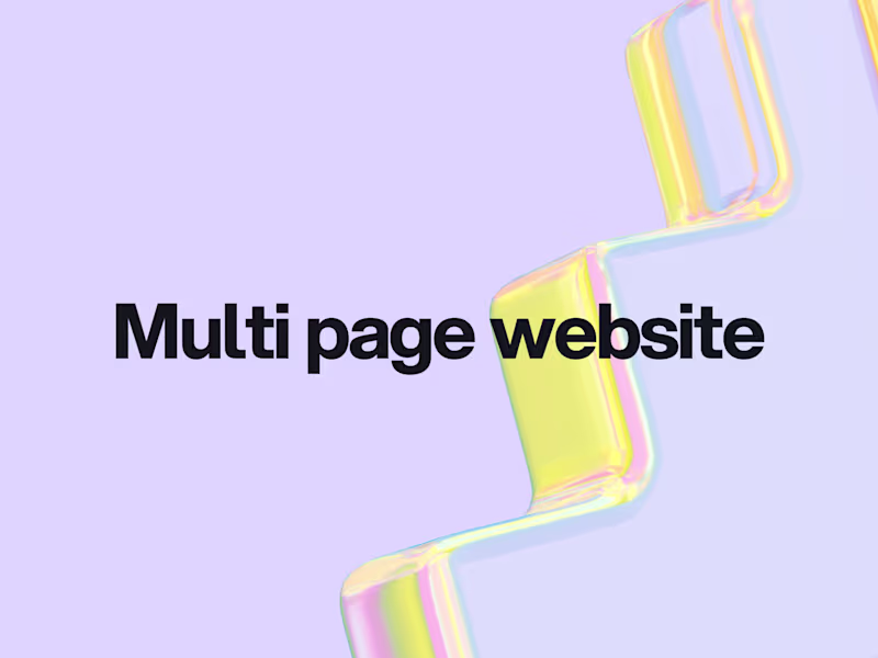 Cover image for Multi page website in Framer