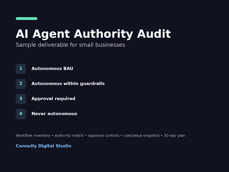 Cover image for AI Agent Authority Audit for Small Businesses