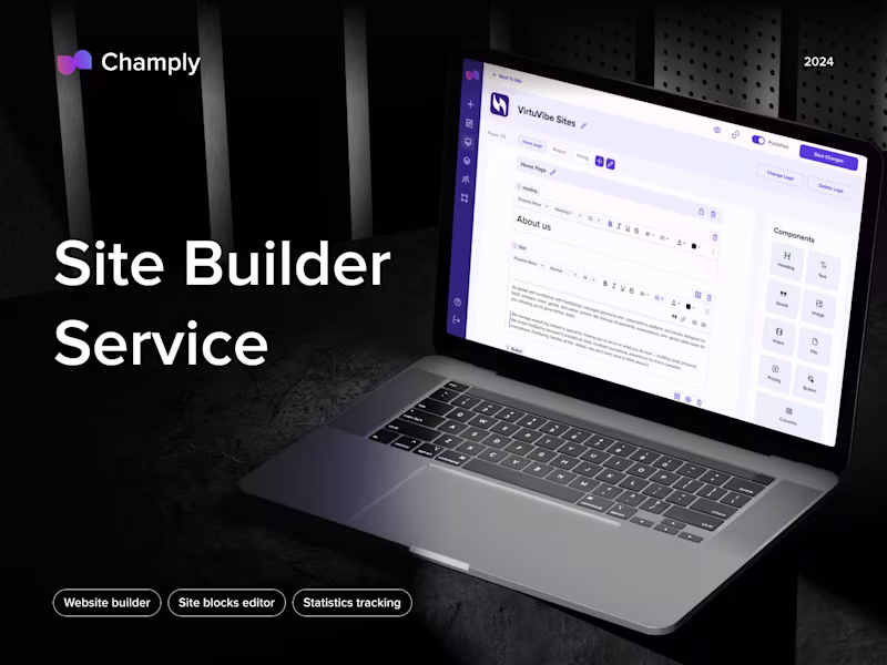 Cover image for Site Builder Platform UX/UI Design