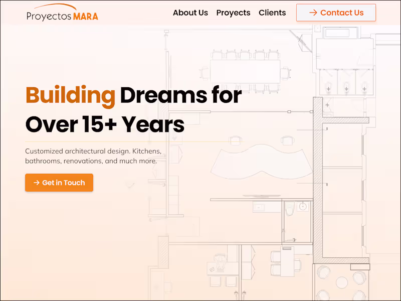 Cover image for Landing Page Website for Proyectos Mara