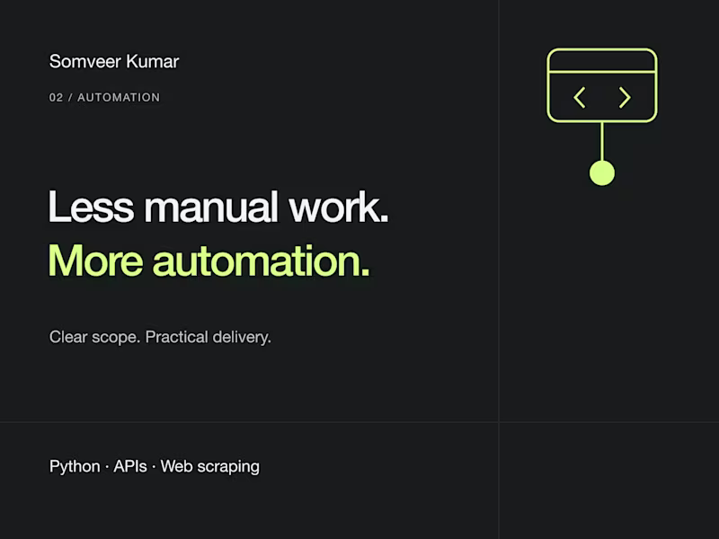Cover image for Python Automation, Web Scraping & API Integrations
