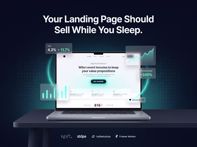 Cover image for I Build High Converting Landing Pages for SaaS & Startups