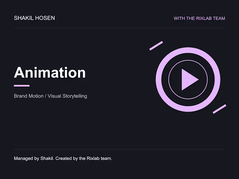 Cover image for Brand Animation & Motion Graphics