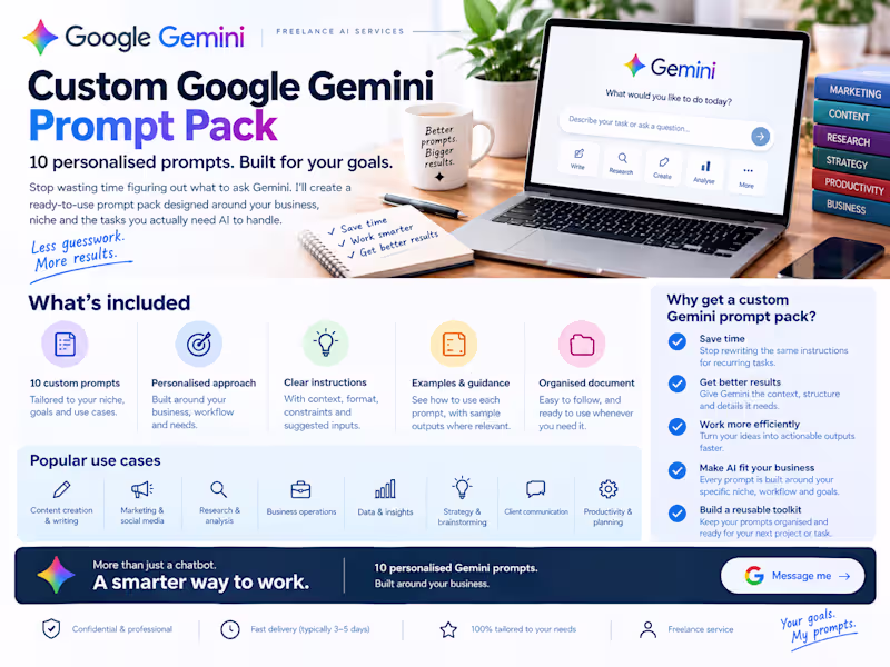 Cover image for Custom Google Gemini Prompt Pack