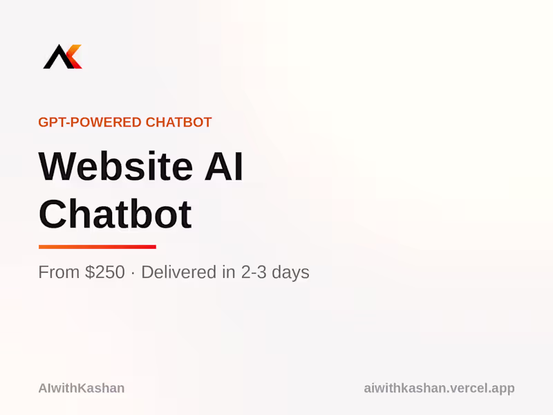 Cover image for Website AI Chatbot (GPT-powered)