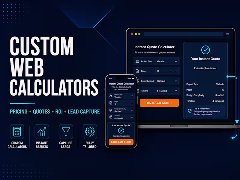 Cover image for Custom Web Calculator or Interactive Client Tool