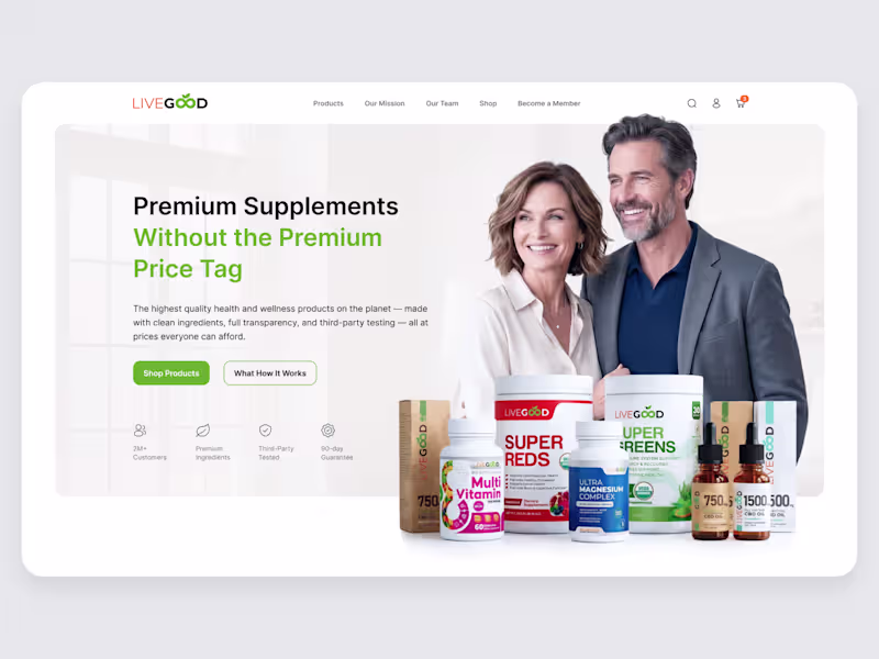 Cover image for LiveGOOD Premium Supplements