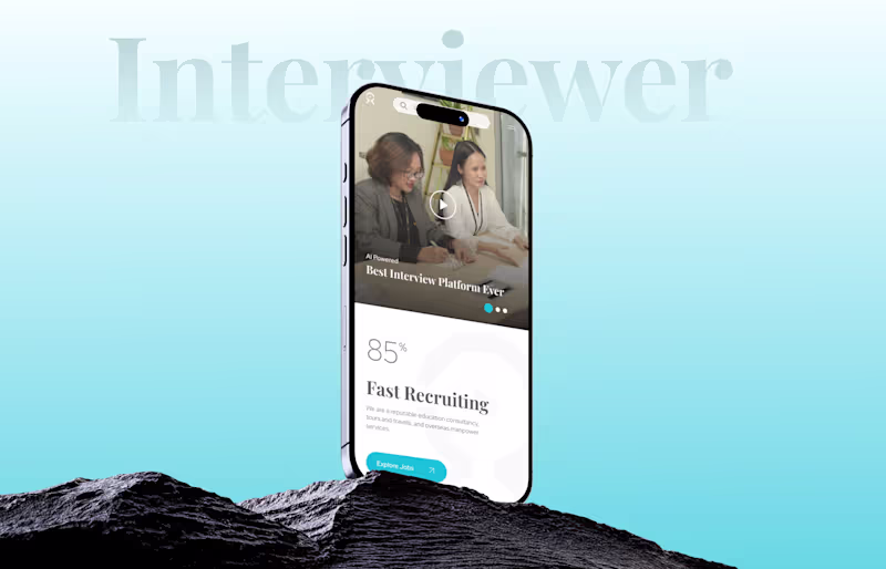 Cover image for Interviewer - Ai Powered Interview & Recruitment App UI UX