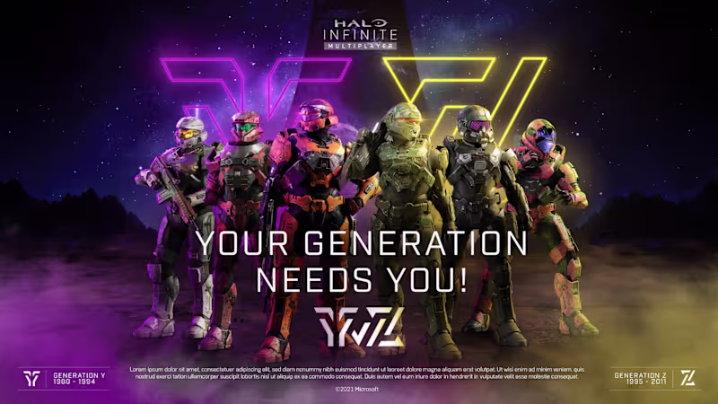 Cover image for Throwback to XBOX Halo GenZ vs GenY tournament i style frame...