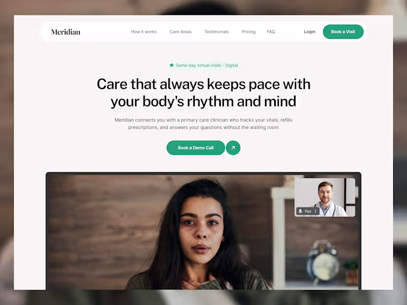 Cover image for Telehealth Healthcare Platform — UI/UX