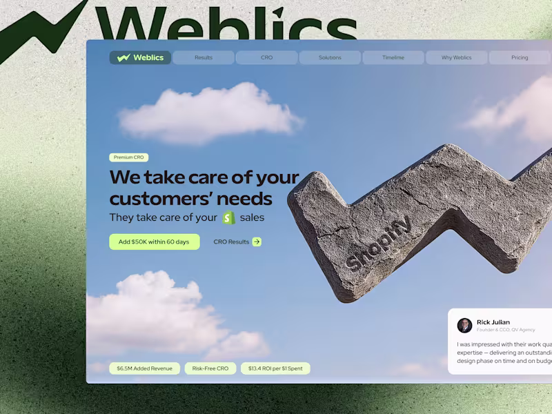Cover image for Weblics | Webflow Website | CRO Agency