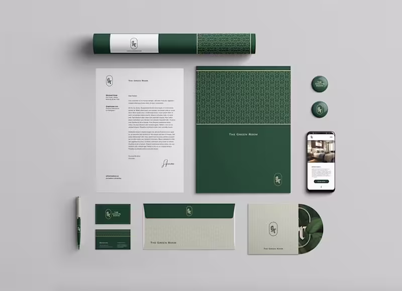 Cover image for Brand Identity & Stationery Design for The Green Room Hotel ...