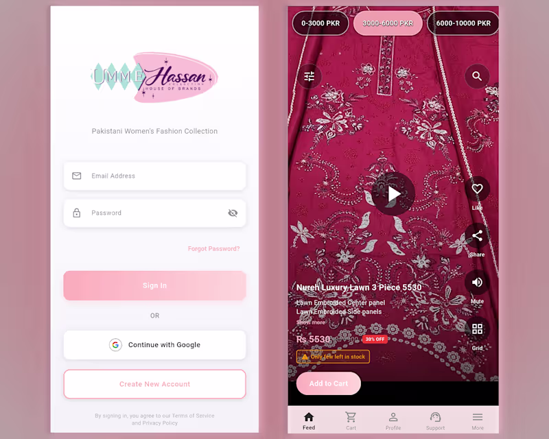 Cover image for UmmeHassan Clothing is an e-commerce app where customers can...