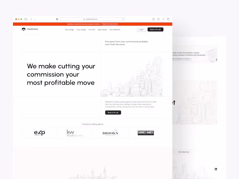 Cover image for Landing Page Design for MeetMore