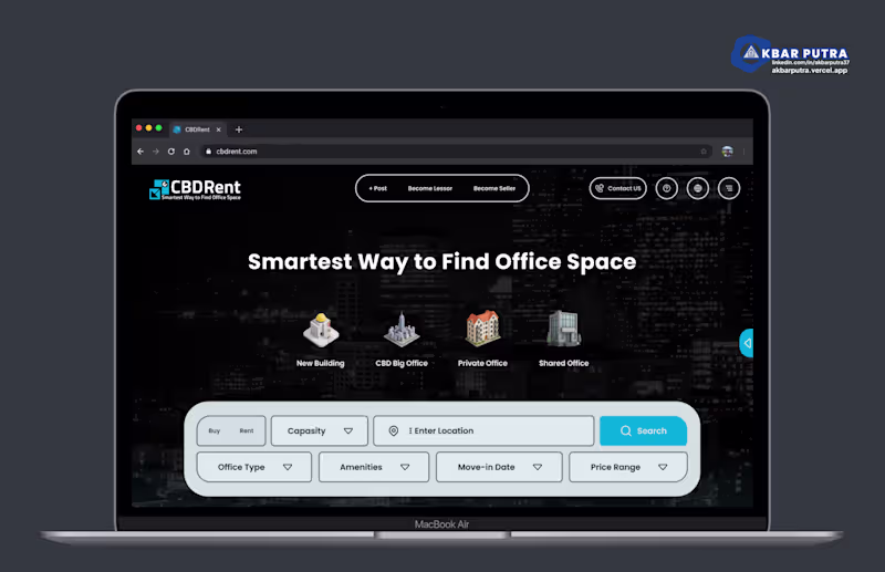 Cover image for CBDRent Office Rent Website Design