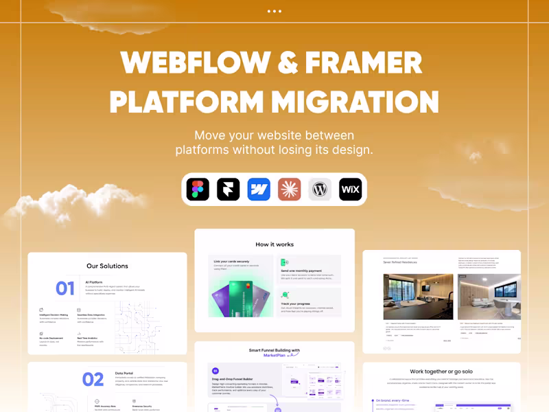 Cover image for Webflow & Framer Platform Migration