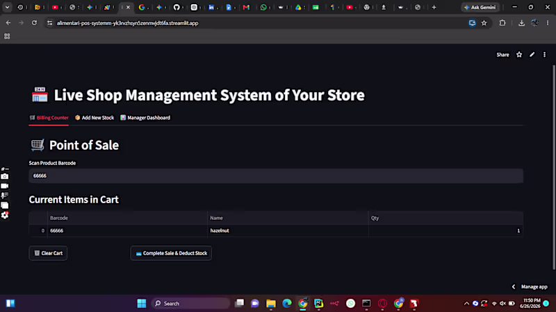 Cover image for AI Inventory & Sales Assistant Manager for Shops