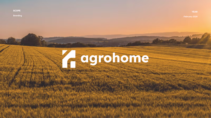 Cover image for Agrohome | Visual Identity