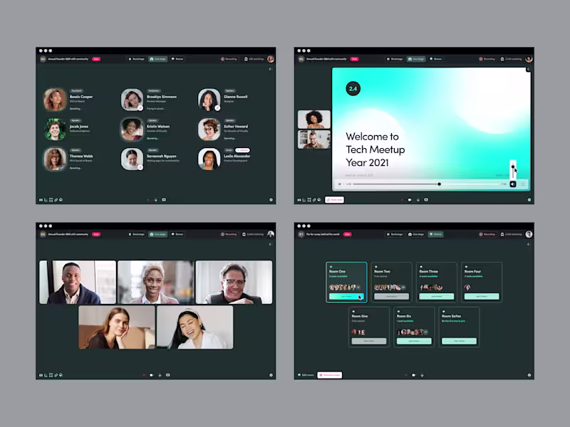 Cover image for Reach.live — Designed advanced event hosting platform from scrat